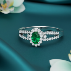 Natural Emerald & Dia