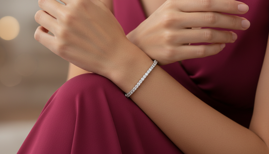 Prong-Set Diamond Line Tennis Bracelet