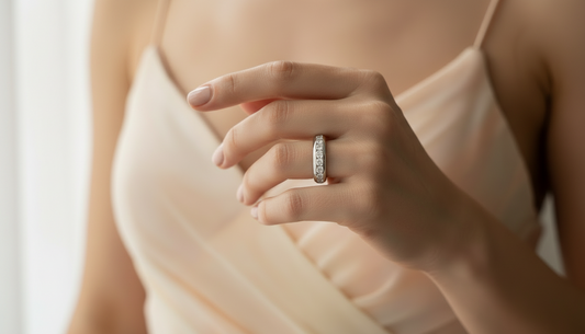 Modern Channel Set Diamond Ring