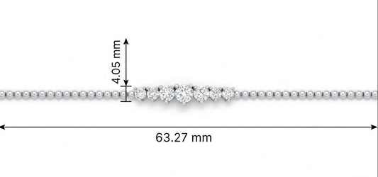 Beaded Chain Diamond Bangle