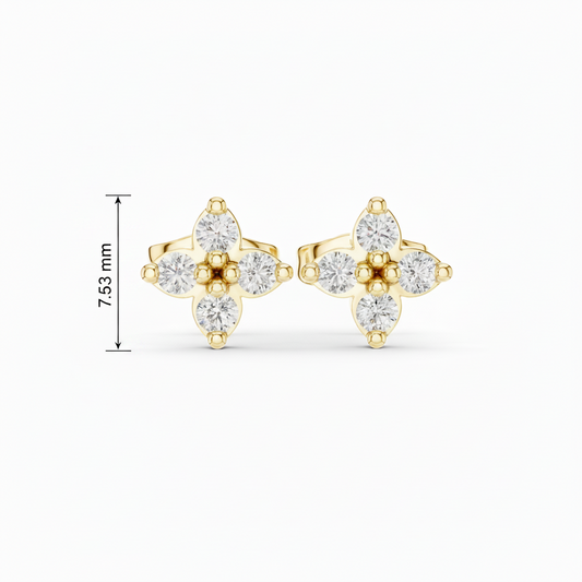 Beaded Four-Cluster Diamond