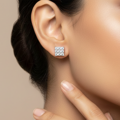 Glistening Nine-Stone Diamond Square