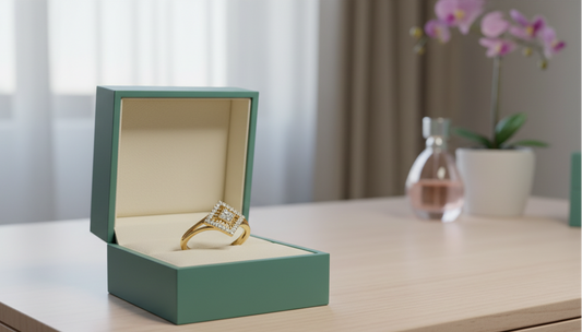 Split Shank Square Halo Diamond Engagement Ring