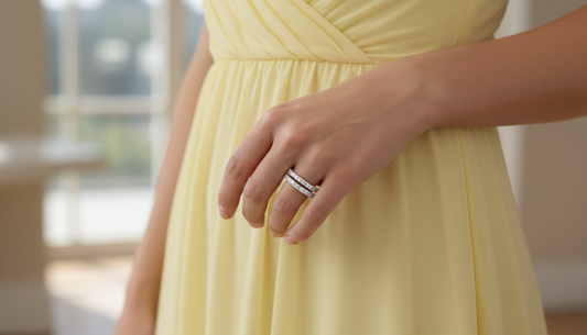 Sparkling Diamond Split Shank Band Ring