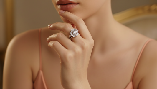 Sparkling Snowflake Diamond Ring