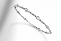 Beaded Gold & Diamond Bangle