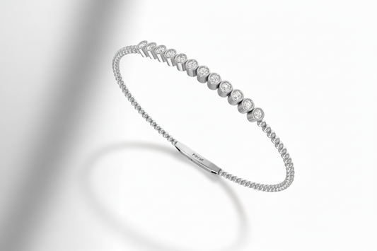 Beads with Bezel set Diamonds