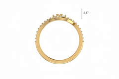 Curved Halo Diamond Floral