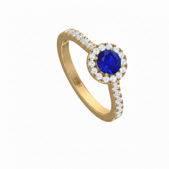 Sapphire With Diamonds Appox One CTTW