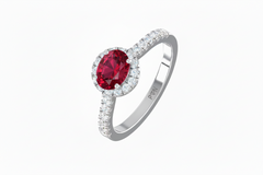 Ruby With Diamonds Appox One CTTW