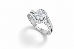 Dual-Row Floral Cluster Halo