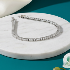 Elegant Prong-Set Crystal Tennis Bracelet