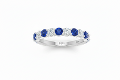 Sapphire With Diamond Ten Stone