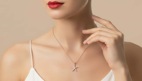 Diamond Starfish Pendant