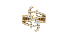 Elegant Intertwining Crossover with Multi-Row Open-Work Design