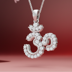 Om Locket with Diamond Accents Pendant