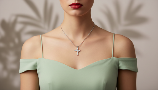 Dazzling Gold Diamond Cross Pendant