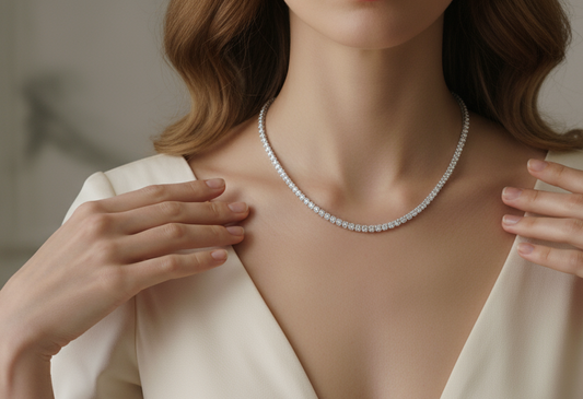 Classic Diamond Tennis Necklace