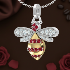 Two-Tone With Ruby Stone Bee