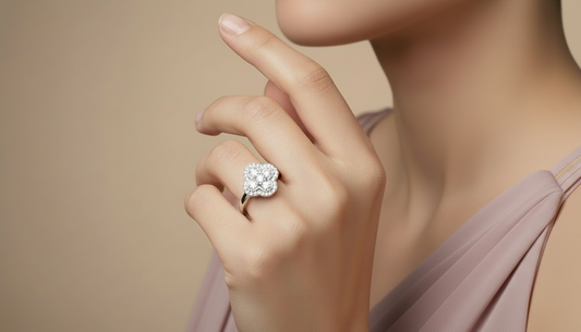 Lucky Four-Leaf Clover Diamond Ring
