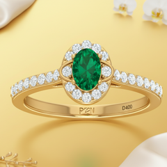 Natural Emerald & Dia