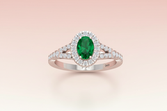 Oval Shape Emerald Ring