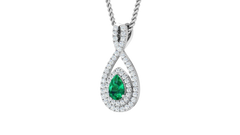 Pear Shape Emerald Pendant