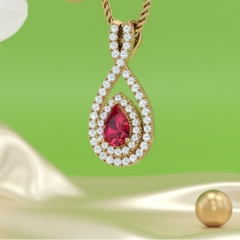 Ruby Pear-Cut Infinity