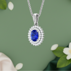 Oval Sapphire & Diamond