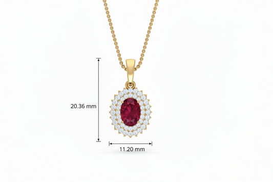 Oval Ruby & Diamond