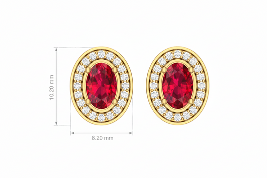 Oval Shape Sapphire With Diamonds
