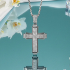 Hip Hop Style Large Iced Out Cross