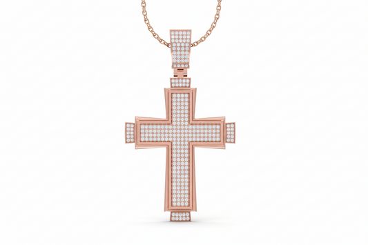 Hip Hop Style Large Iced Out Cross
