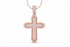 Hip Hop Style Large Iced Out Cross