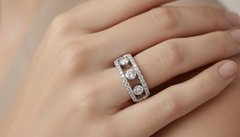 Geometric Charm Diamond Ring